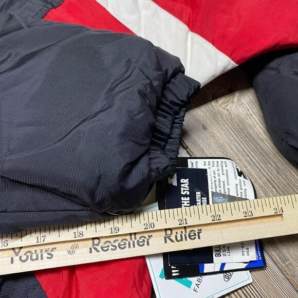 NWT Vintage 90's Starter Chicago Bulls NBA Pullover Puffer Jacket, Size Large - Picture 14 of 16